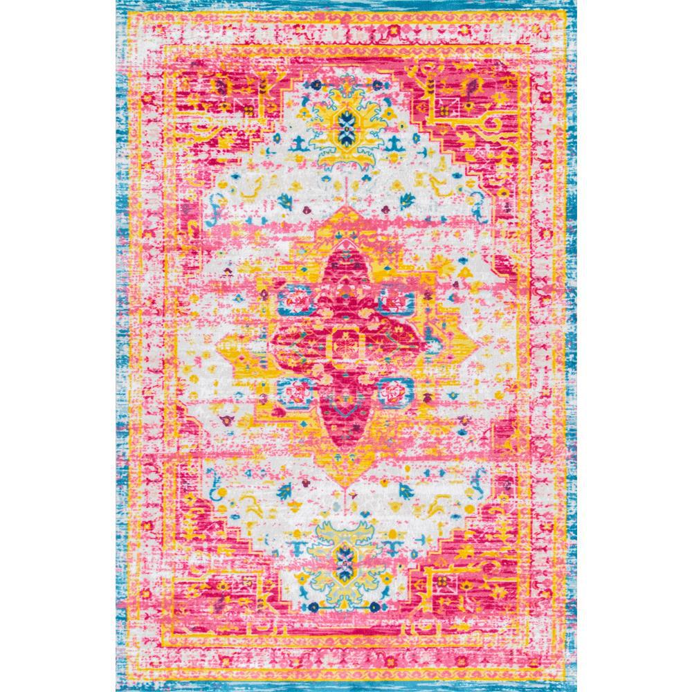 nuLOOM Vintage Reiko Pink 5 ft. Round Area RugMCGZ01B505R The Home