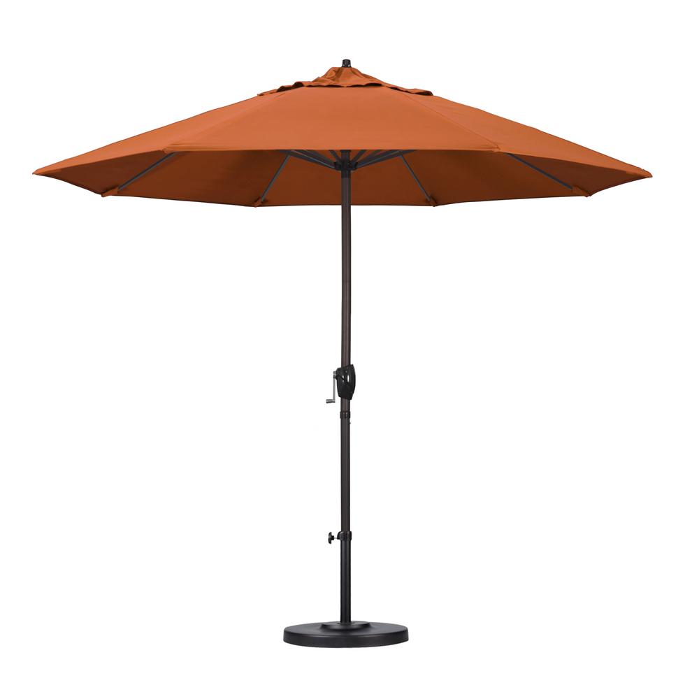 Orange Sunbrella Uv Protected Market Umbrellas Patio Umbrellas The Home Depot