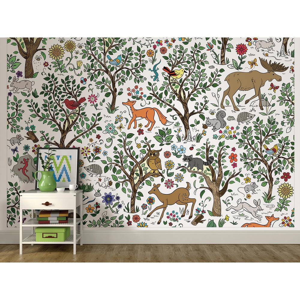 Brewster 72 In X 108 Wilderness Coloring Wall Mural Dwm2258 Wilderness Coloring Wall Mural