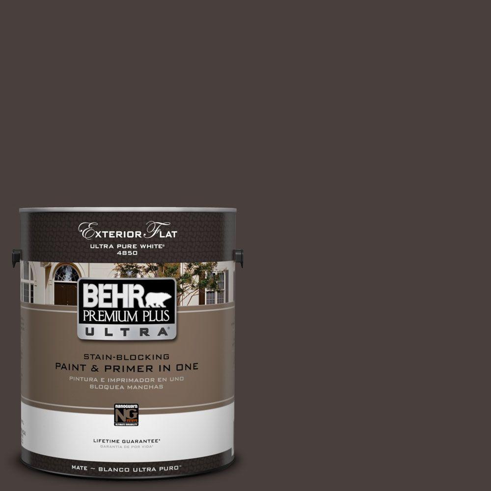 BEHR Premium Plus Ultra 1Gal. UL13023 Sweet Molasses Flat Exterior