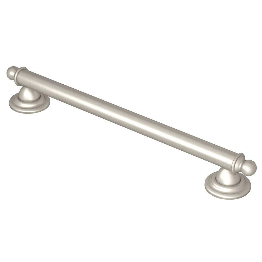Moen Brantford 24 In Grab Bar Brushed Nickel Yg2224bn The Home Grab Bar In Brushed Nickel