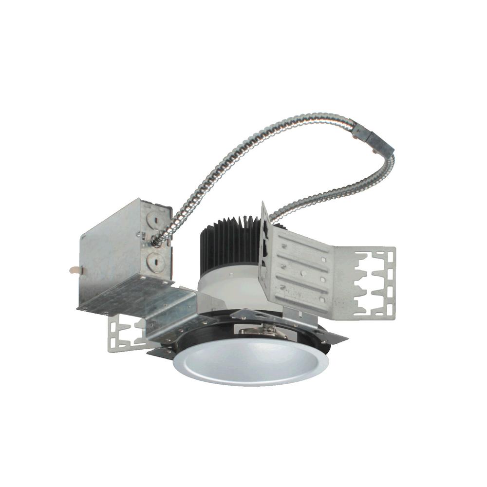 4 35 Recessed Lighting Kits The Home Depot White 4000k Recessed Architectural Led Downlight Kit With Housing And