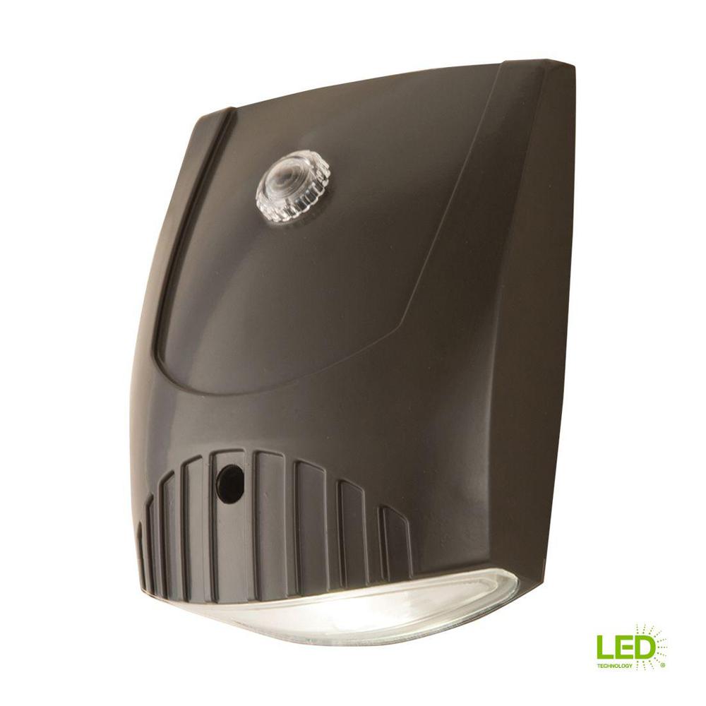 All Pro Bronze Integrated Led Outdoor Wall Pack Light With Dusk To All Pro Bronze Integrated Led Outdoor Wall Pack Light With Dusk To Dawn Photocell Sensor