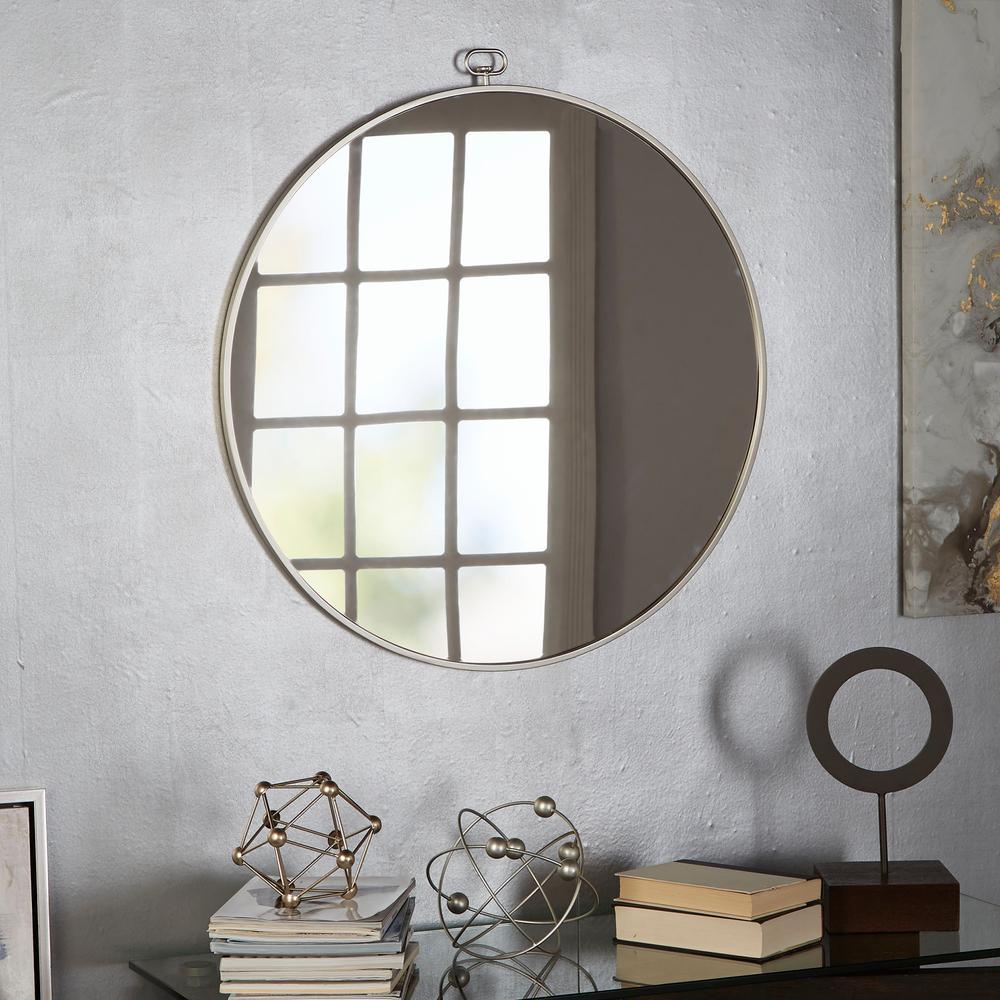 Silverwood Jemima Round Silver MirrorCPDM1059 The Home Depot