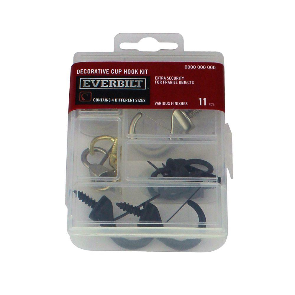Everbilt Decorative Cup Hook Kit (11Piece)803384 The Home Depot
