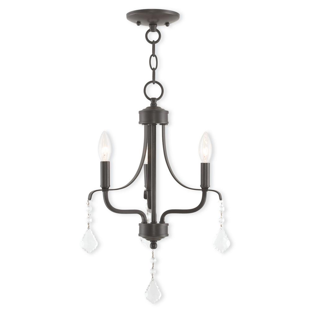 Livex Lighting Laurel 3 Light English Bronze Mini Chandelier Livex Lighting Laurel 3 Light English Bronze Mini Chandelier