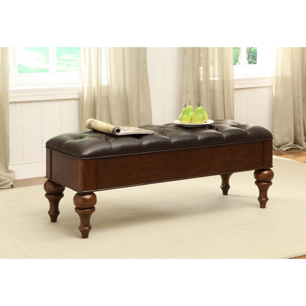 Coast To Coast Imports Front Royal Brown Accent Bench 56313 The