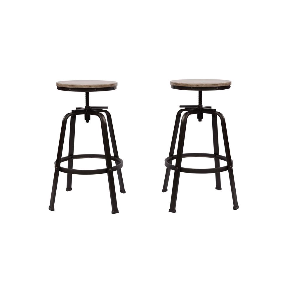 S Dente Abi 29 In Gray Black Swivel Bar Stool Ibs008 The Home Depot Gray Black Swivel Bar Stool