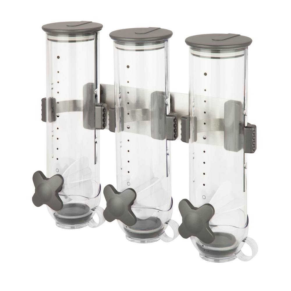 Honey Can Do Wall Mounted Triple Cereal Dispenser Kch 06139