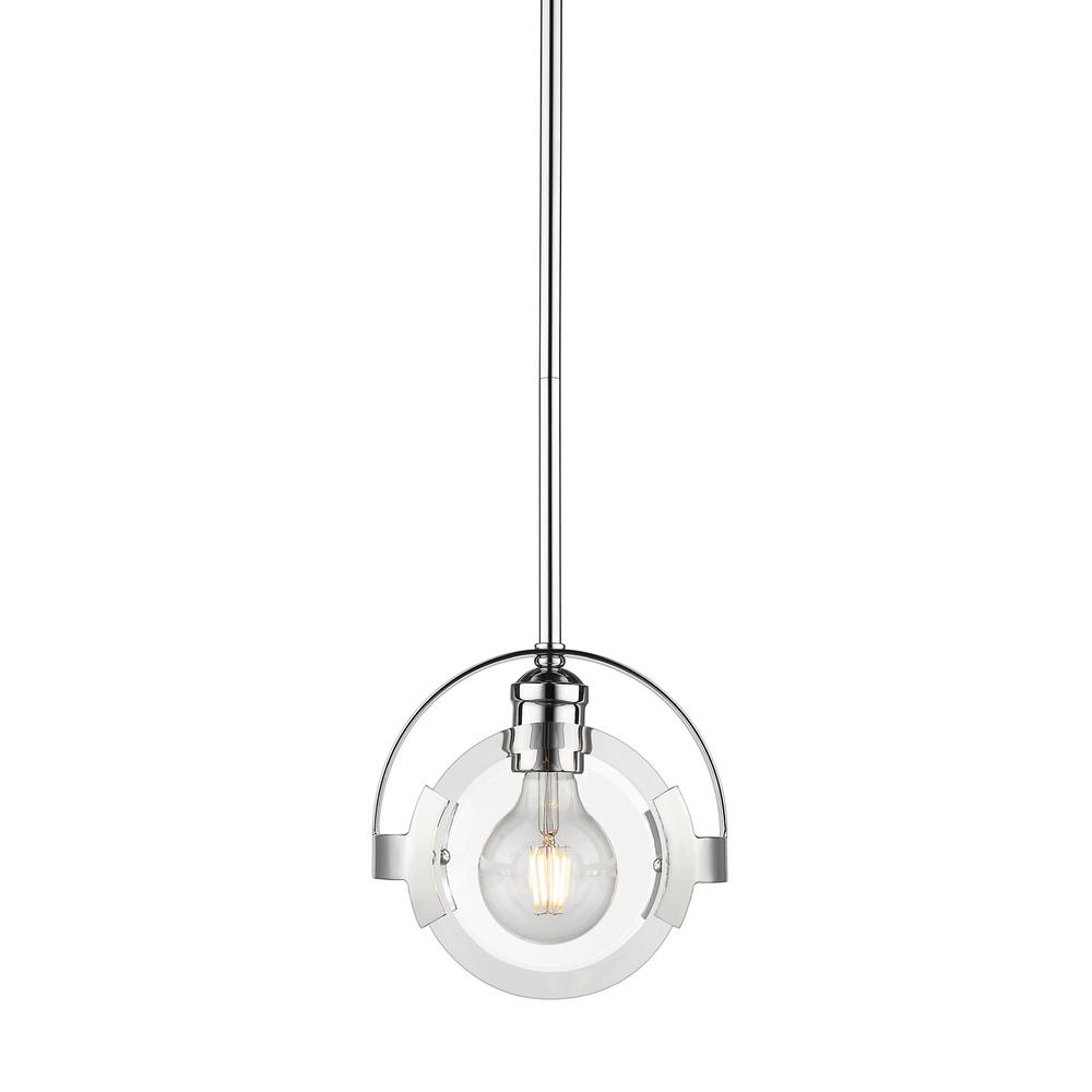 1-Light Chrome Axis Mini Pendant