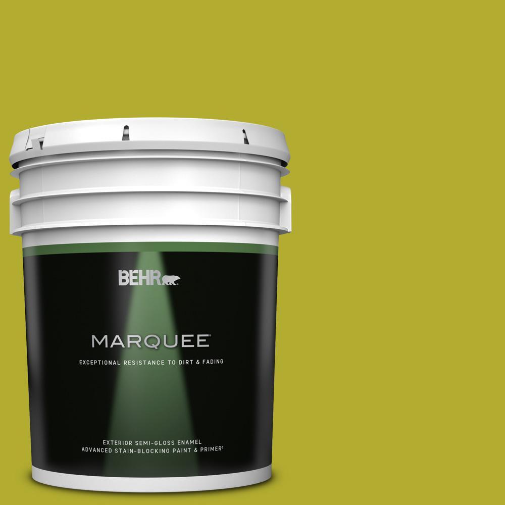 BEHR MARQUEE 5 gal. P3406 Green Neon SemiGloss Enamel Exterior Paint