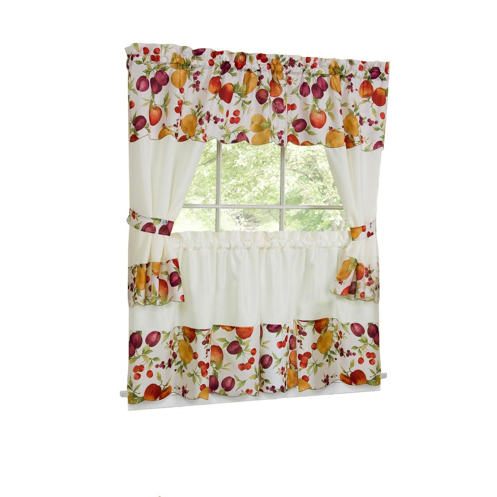 Achim Sheer Chesapeake 24 In L Polyester Window Curtain Set In
