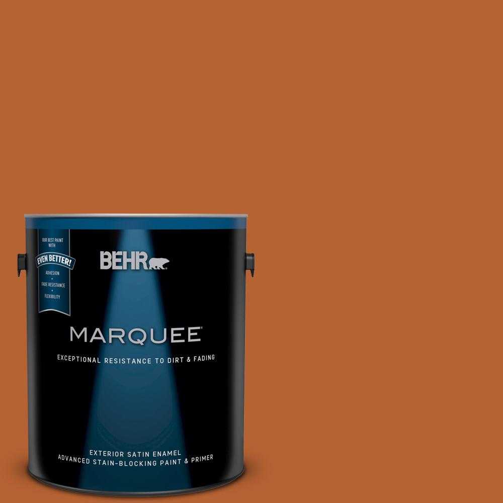 Behr Marquee 1 Gal 250d 7 Caramelized Orange Satin Enamel Exterior Behr Marquee 1 Gal 250d 7 Caramelized Orange Satin Enamel Exterior Paint