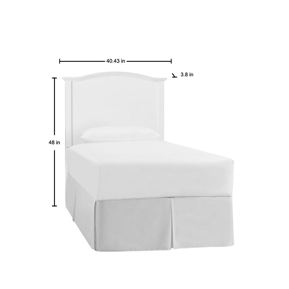 StyleWell Colemont White Wood Curved Back Twin Size Headboard (40.43 in