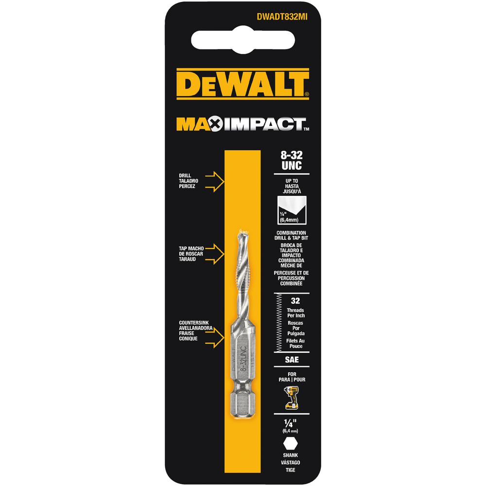 DEWALT MAX Impact 8 in. 32 in. Steel Drill Tap BitDWADT832MI The