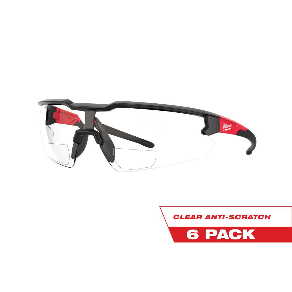 Milwaukee Bifocal Safety Glasses with +1.50 Magnified Clear Anti