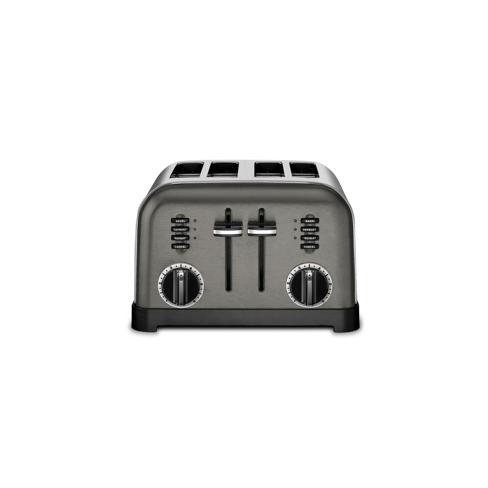 Cuisinart Classic 4-Slice Black Stainless Steel Toaster-CPT-180BKS