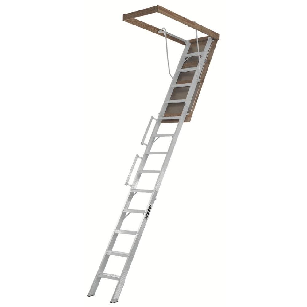 Louisville Ladder Everest 10 ft. - 12 ft., 25.5 x 63 inch Aluminum Attic Ladder... by Louisville Ladder