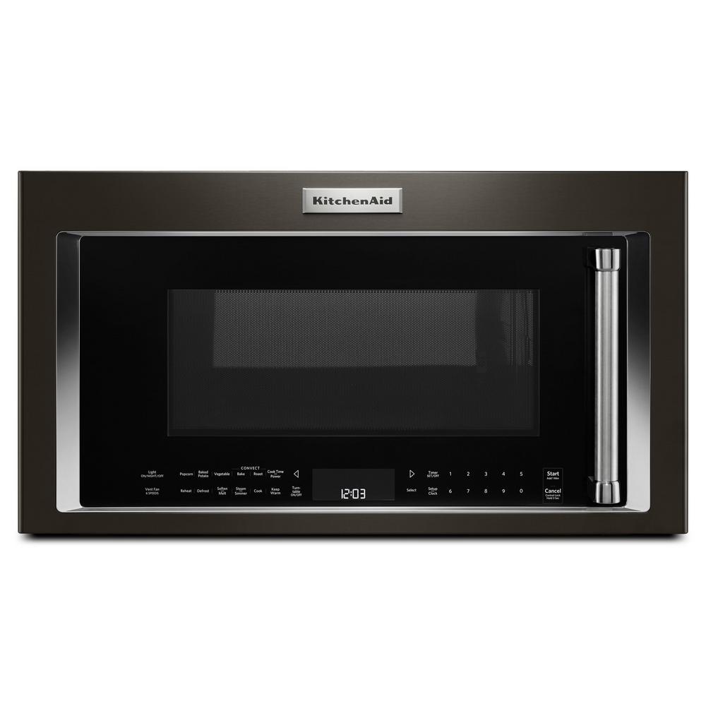 KitchenAid 2.0 cu. ft. Over the Range Microwave in Black Stainless with