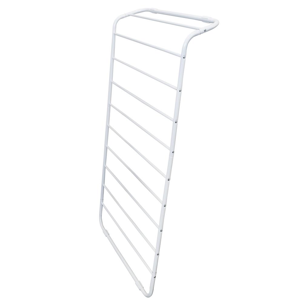 Honey Can Do 16 In X 41 In White Steel Leaning Clothes Drying Rack Dry 08544 The Home Depot