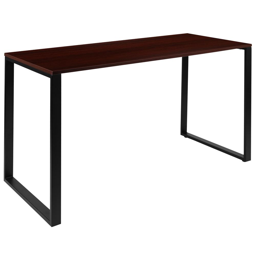 Carnegy Avenue 55 in. Rectangle Mahogany Laminate Computer Desk