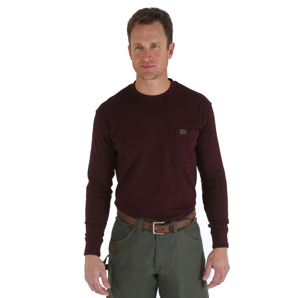 UPC 760609249230 product image for Wrangler RIGGS Workwear Men's Size Large Tall Burgundy (Red) Long Sleeve Pocket  | upcitemdb.com