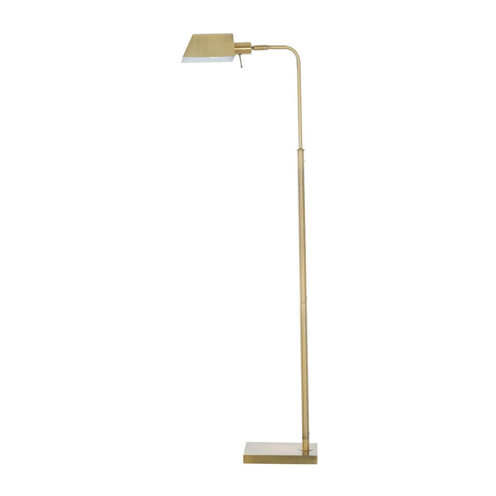 Cresswell 58 In Antique Brass Transitional Pharmacy Floor Lamp With Led Bulb Included