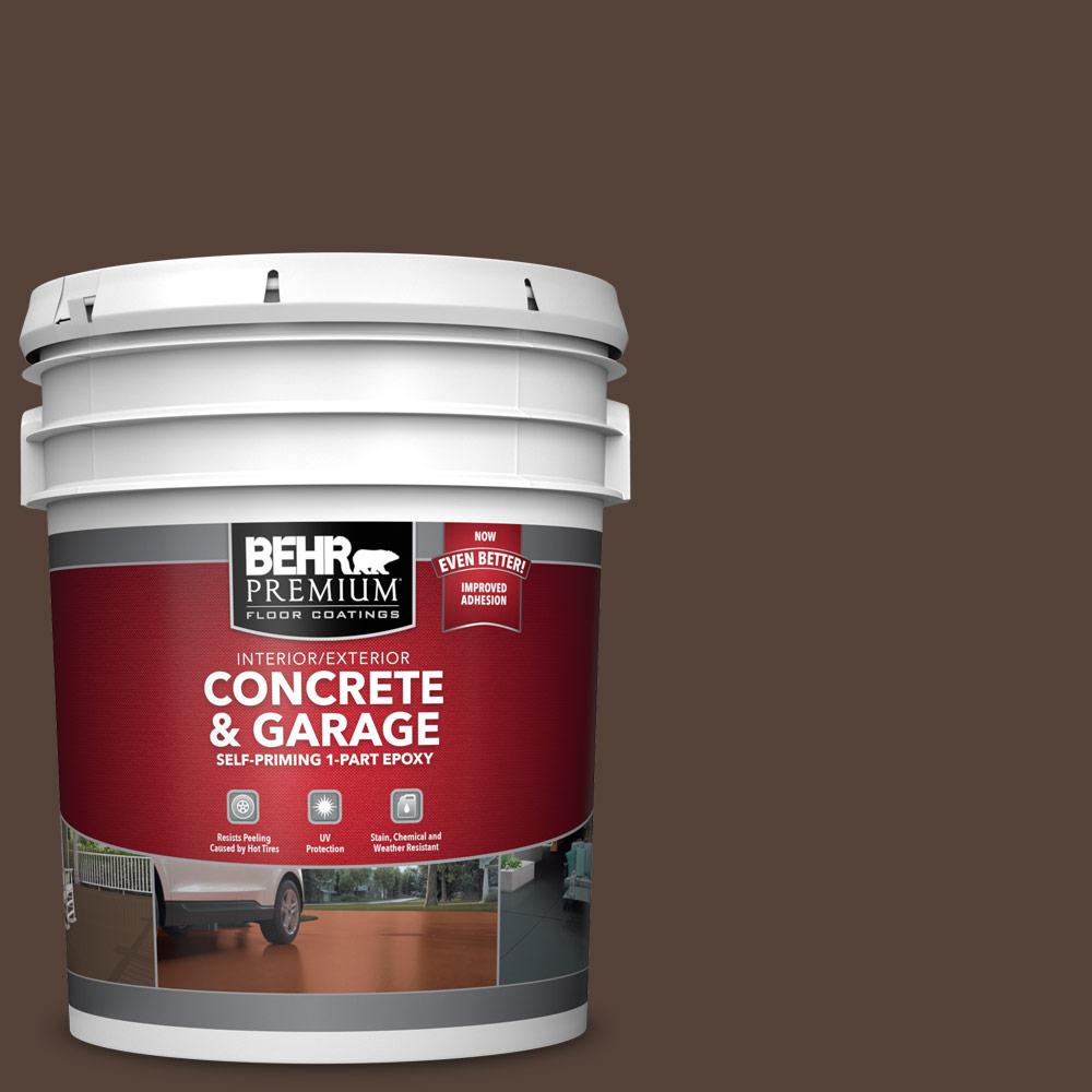 BEHR PREMIUM 5 gal. PFC25 Dark Walnut 1Part Epoxy Satin