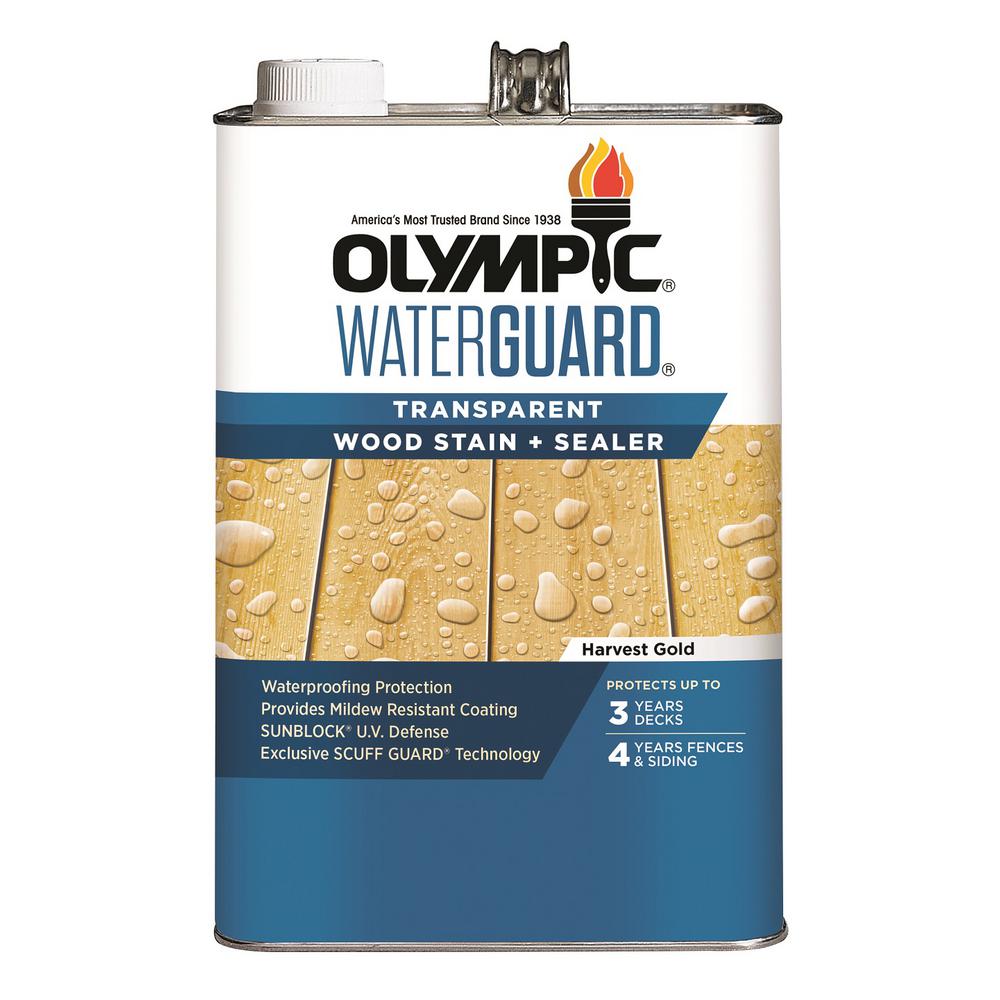 Olympic WaterGuard 1 gal. Harvest Gold Transparent Wood ...
