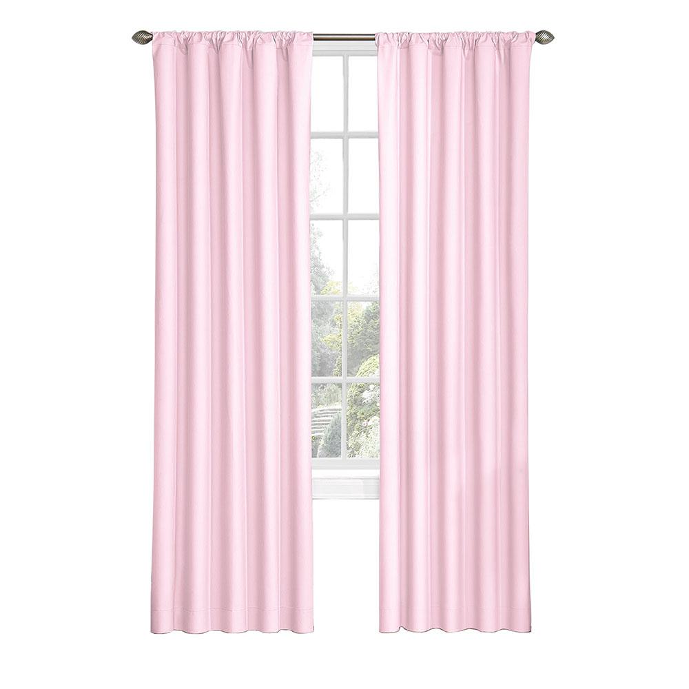 Eclipse Kids Microfiber Polyester Blackout Window Curtain Panel In Kids Microfiber Polyester Blackout Window Curtain Panel In Pink 42 W X 84 L