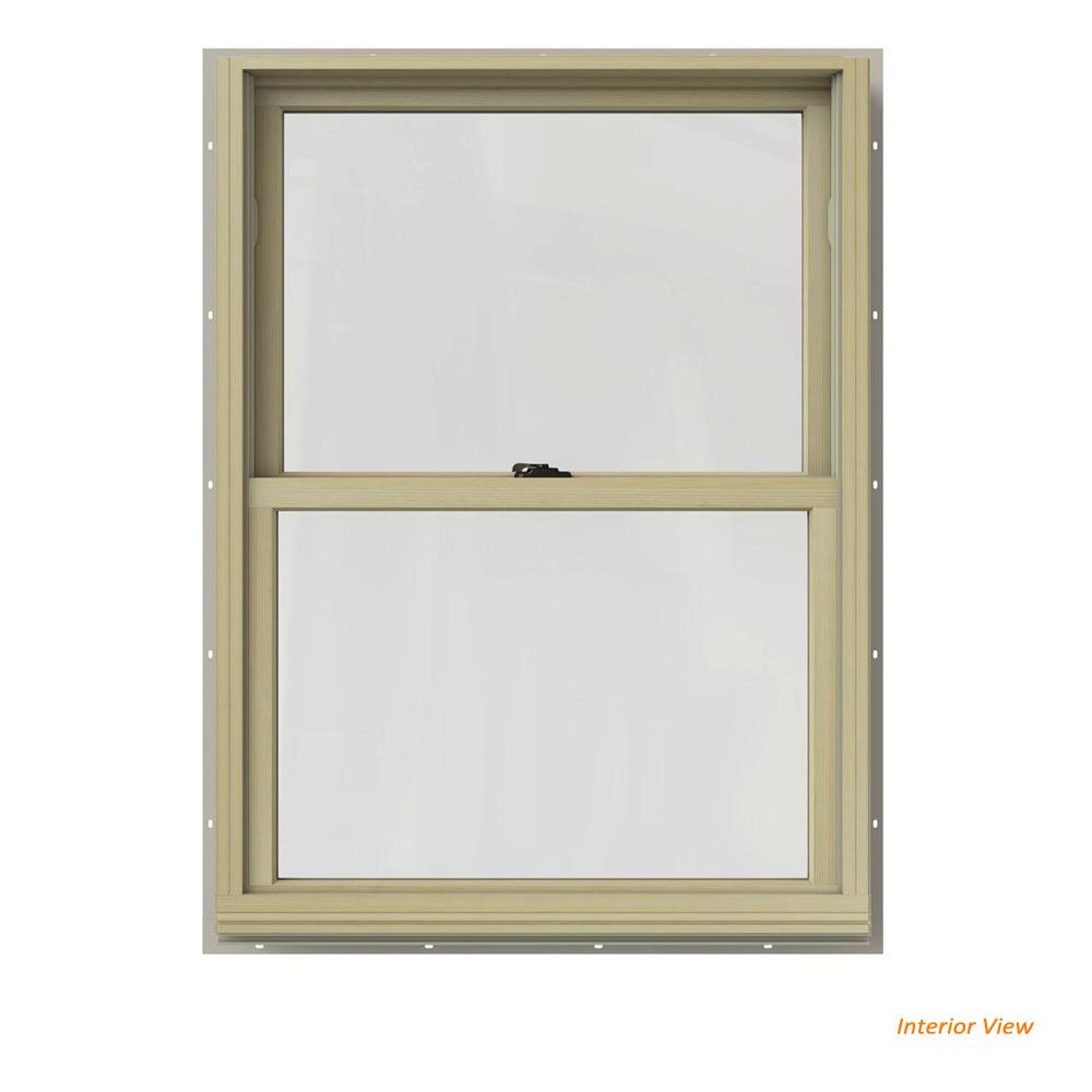 Wood Double Hung Windows The Home Depot 29 375 In X 40 W 2500 Series Desert Sand Painted Clad