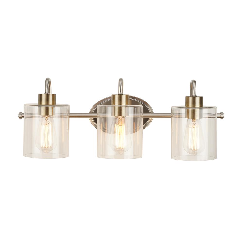 A Street 3 Light Brushed Nickel With Brass Vanity 22247 000 The Home   Brushed Nickel A Street Vanity Lighting 22247 000 64 1000 