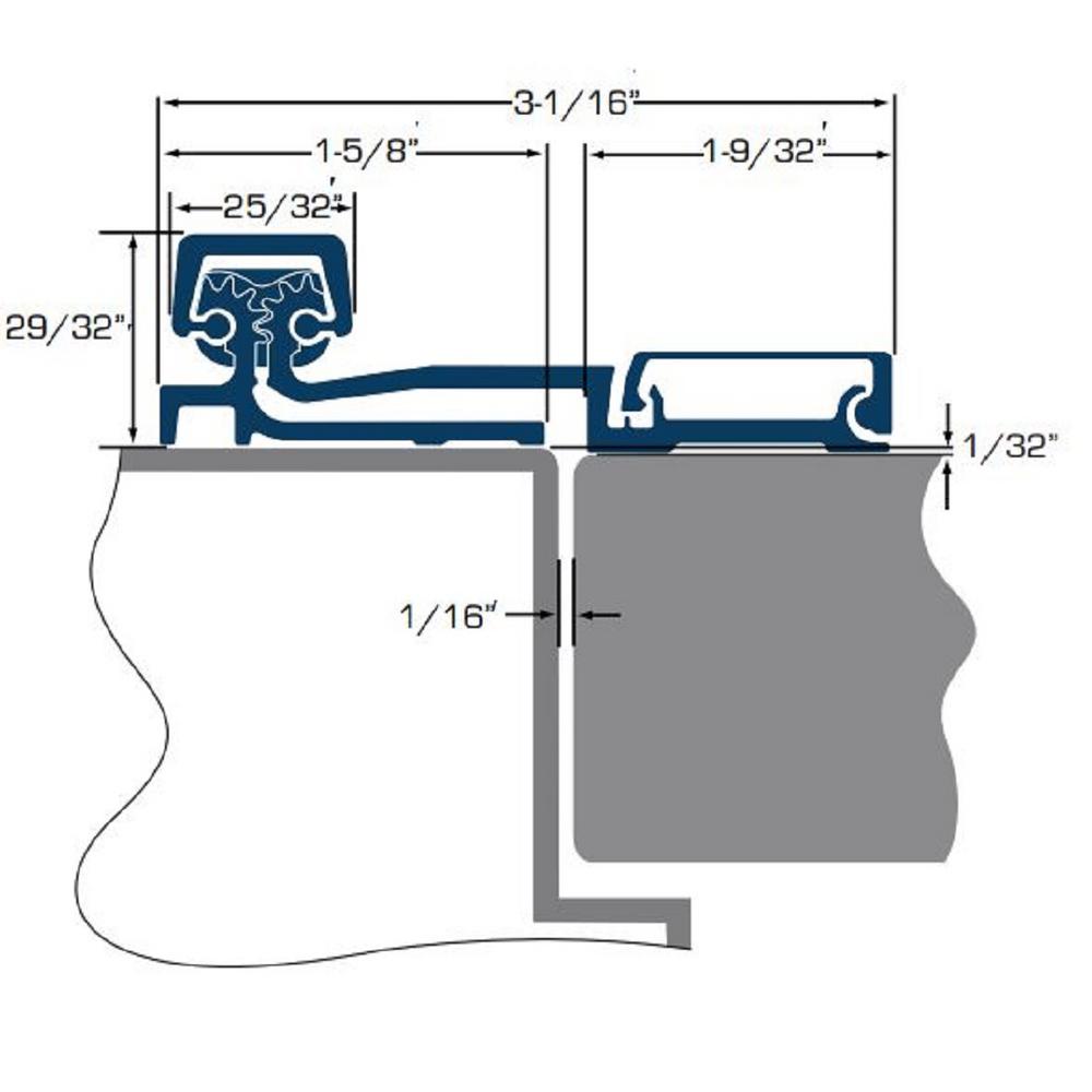 Global Door Controls 83 in. Full Surface Continuous Hinge Heavy Duty in