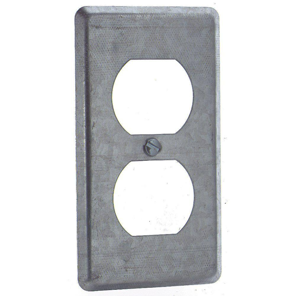 covers electrical boxes, conduit \u0026 fittings the home depot1 gang steel utility duplex receptacle cover