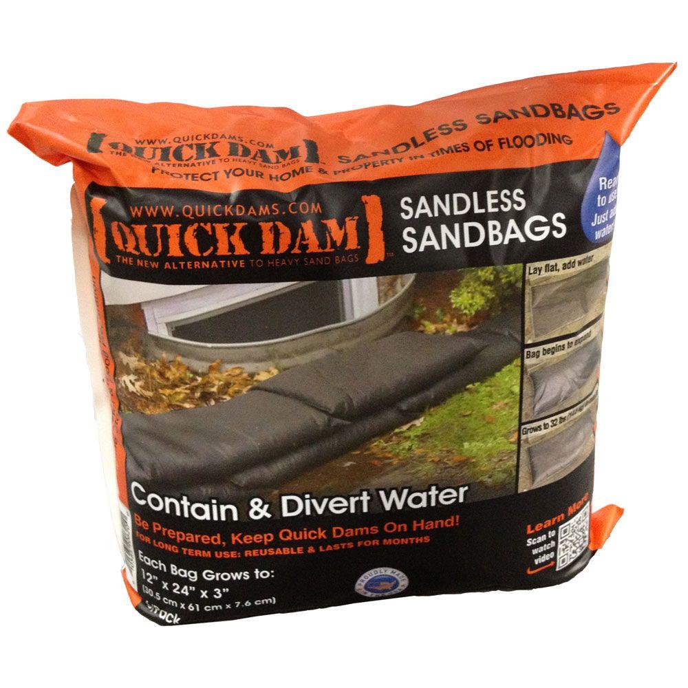 Quick Dam 12 in. x 24 in. x 3.5 in. High Expanding Barriers (6-Pack ...