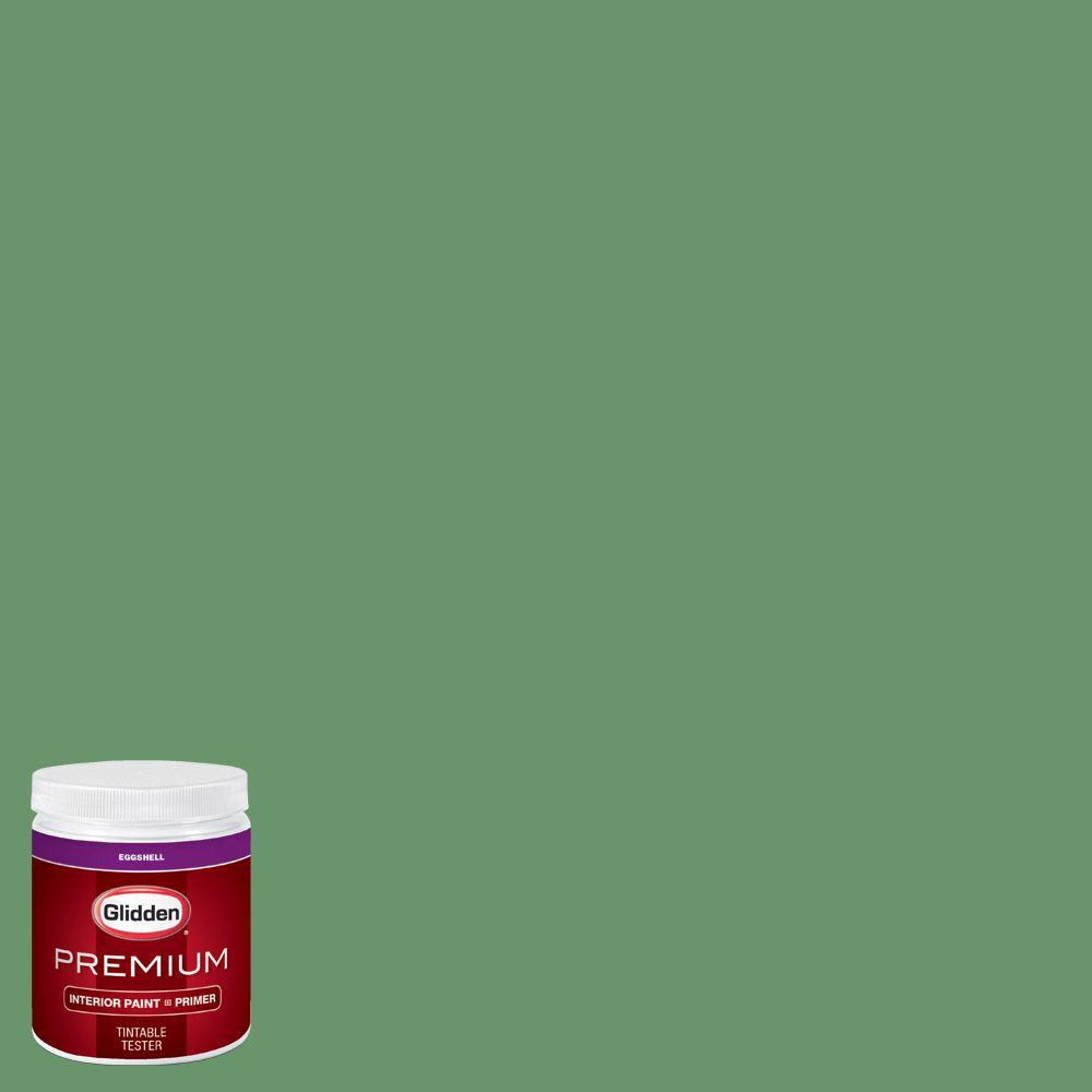 Glidden Premium 8 oz. HDGG60D Emerald Leaf Green Eggshell Interior Paint with Primer Tester