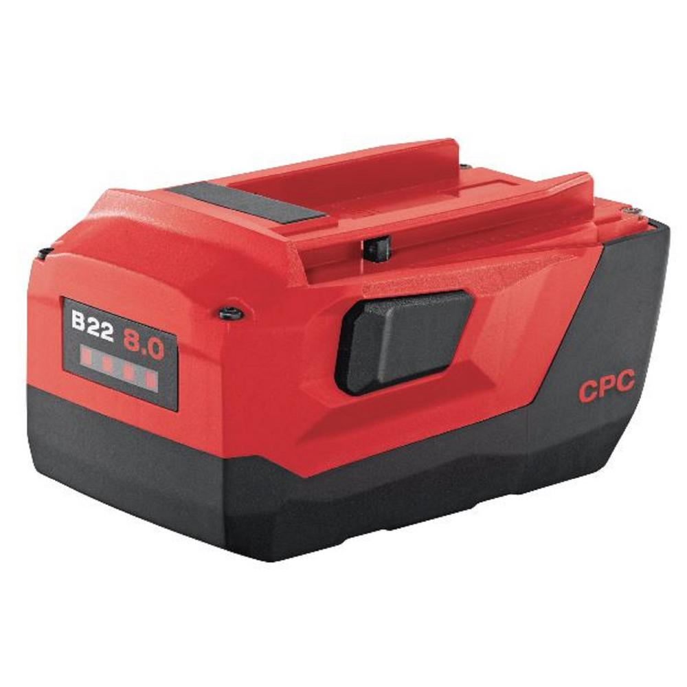 Hilti B 22 Volt 8 0 Amp Lithium Ion High Performance Industrial Battery Pack 2183185 The Home Depot
