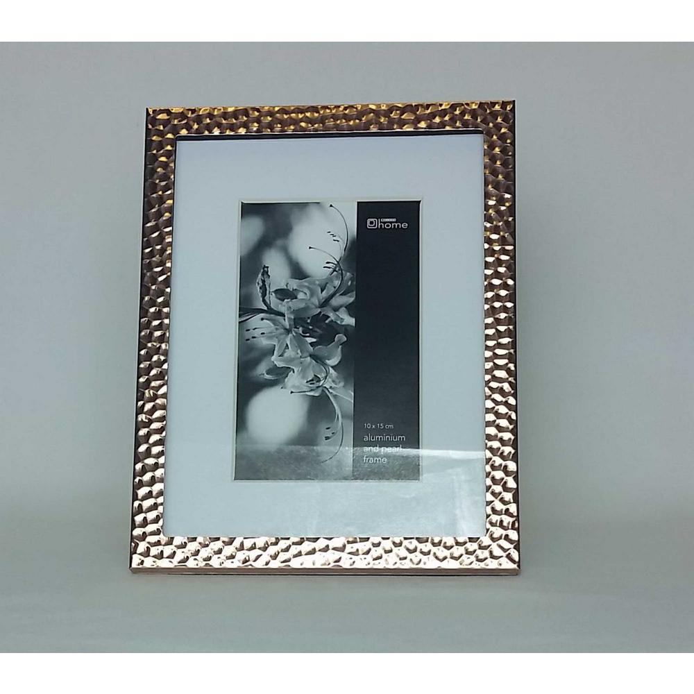 Heim Concept Picture Frame 4x6 Hammered Border Copper Finish, Aluminum