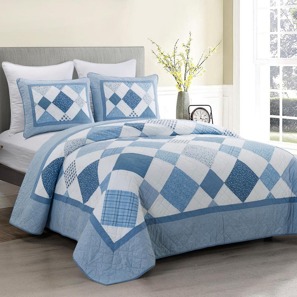 blue cotton quilt