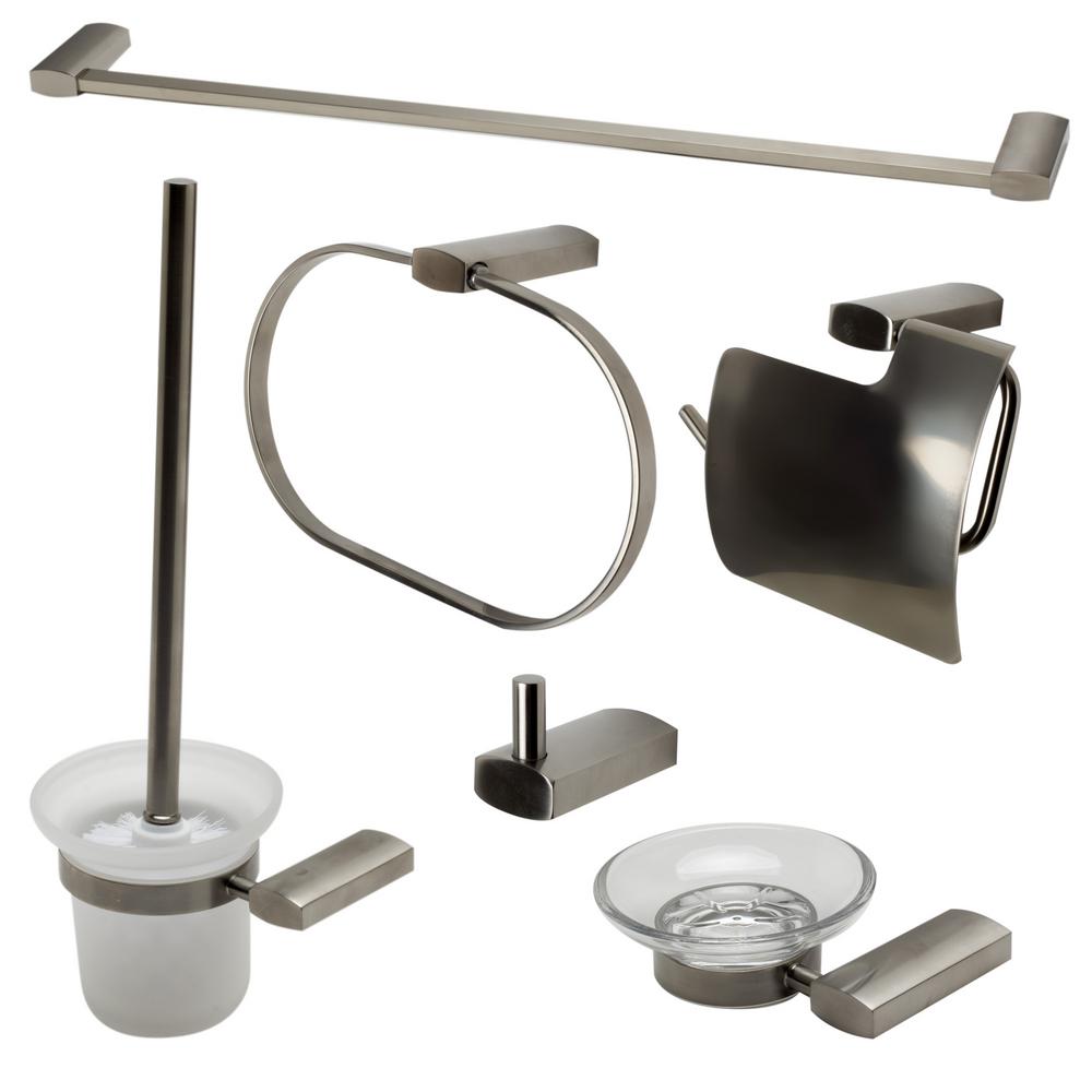 ALFI BRAND 6-Piece Bath Hardware Set in Brushed Nickel by ALFI BRAND