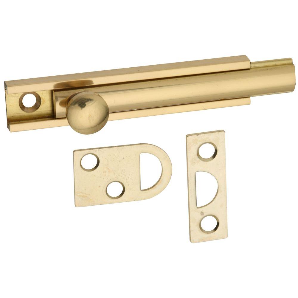 National Hardware 3 In. Surface Bolt In Solid Brass-V1922 3 SURFACE ...