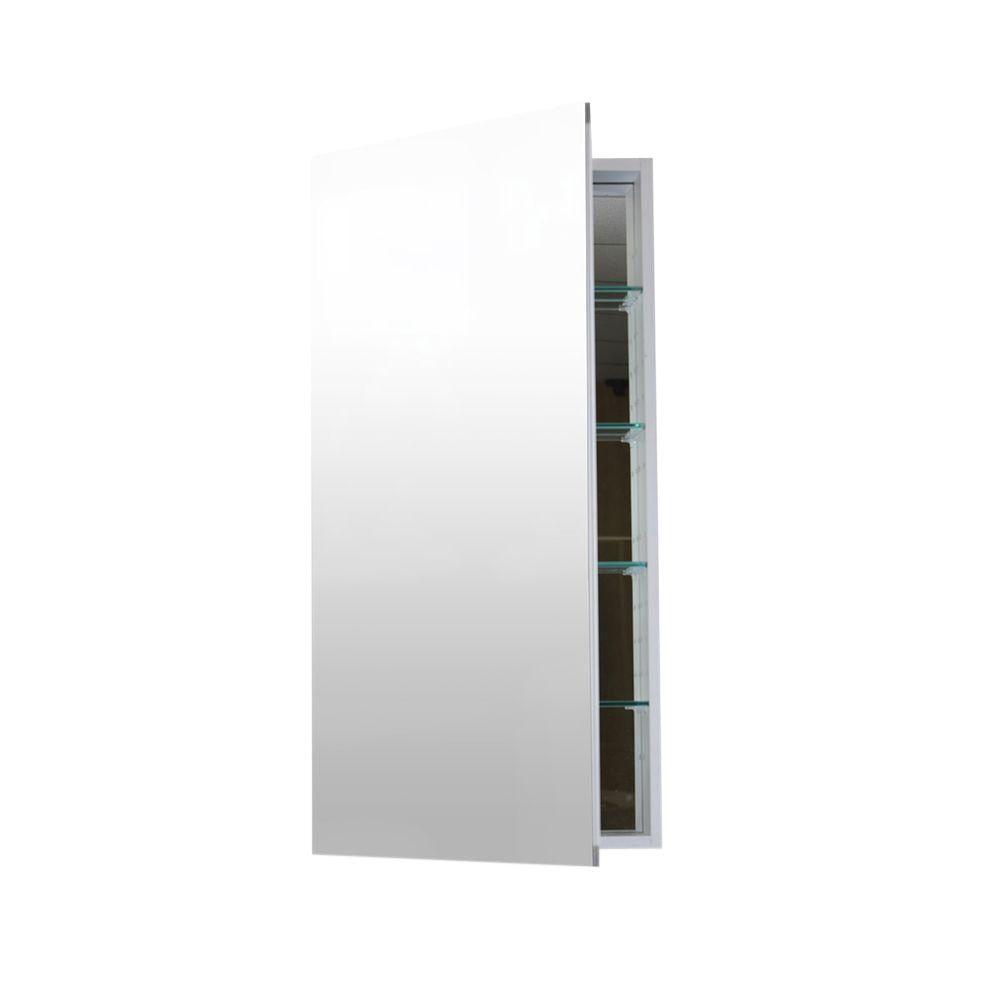 Flawless 16 In W X 30 In H X 4 In D Frameless Aluminum Recessed Or Surface Mount Bathroom Medicine Cabinet Mc 1630 The Home Depot