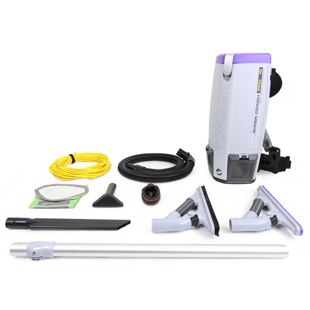 ProTeam Super Coach Pro 10 Qt. Backpack Vacuum Cleaner with ProBlade