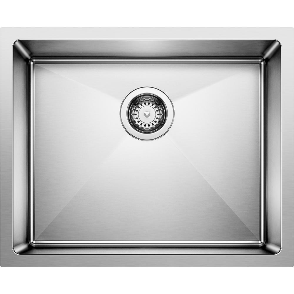 Blanco QUATRUS R15 Undermount Stainless Steel 17 in. Single Bowl Bar