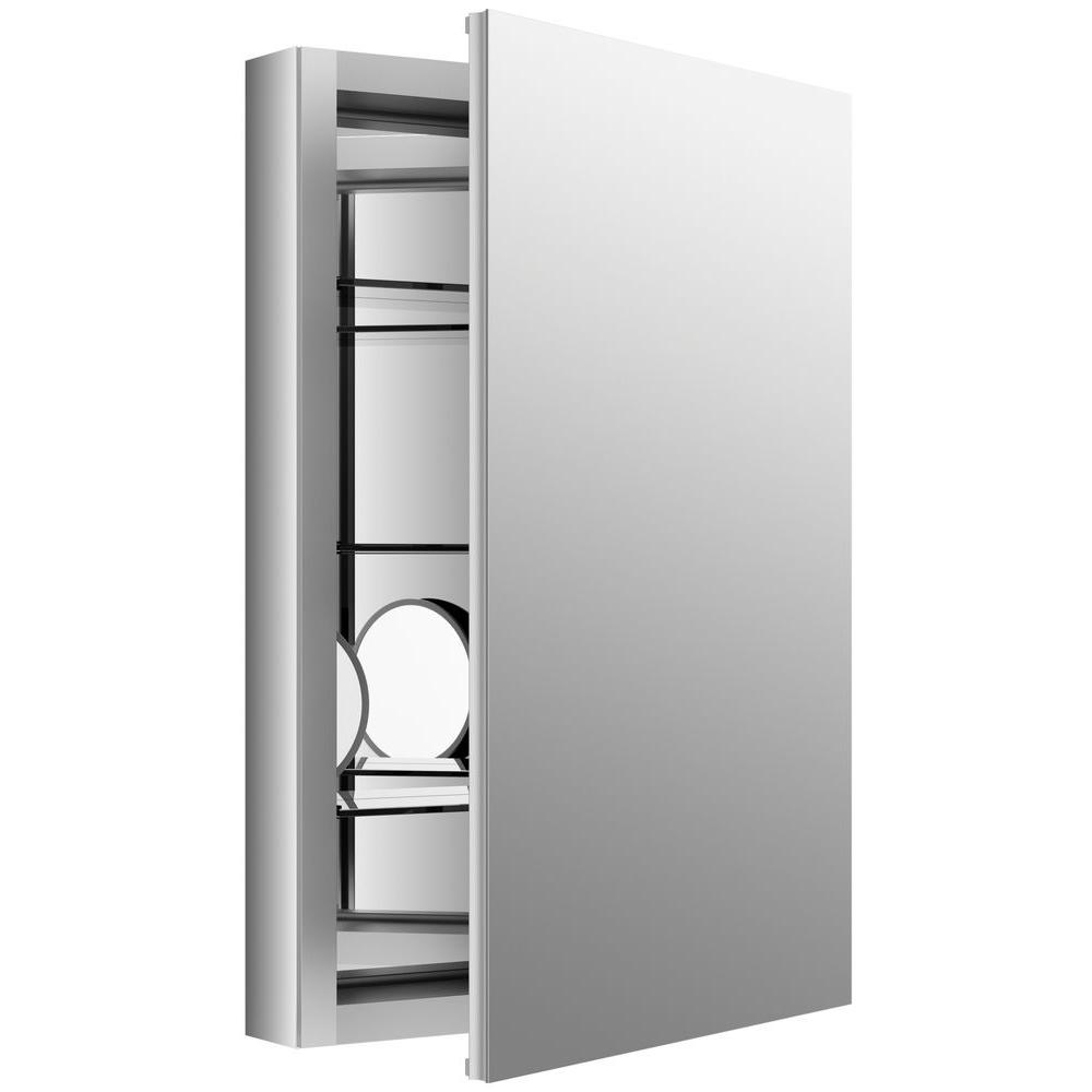 Kohler Verdera 24 In W X 30 In H Recessed Medicine Cabinet In Anodized Aluminum K 99007 Na The Home Depot