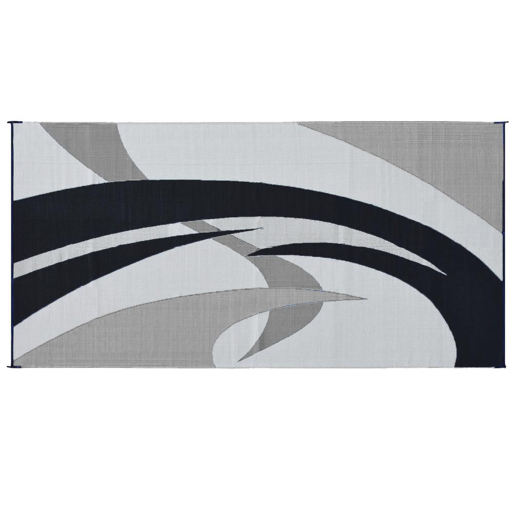 Reversible Mats 9 Ft X 18 Ft Reversible Mat Swirl Black White