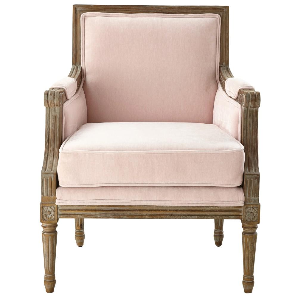 Miria Carre Blush Upholstered Accent Chair