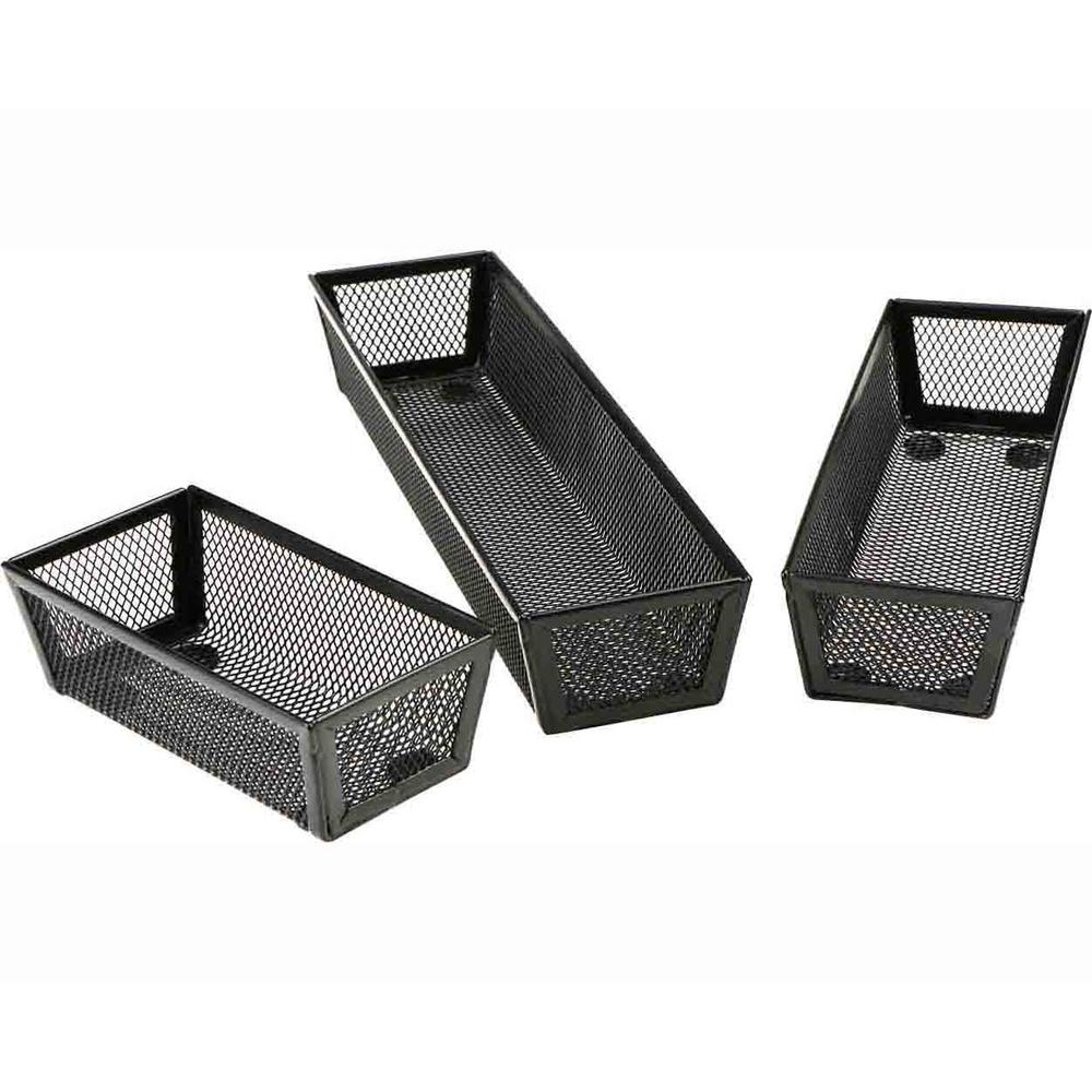 Mind Reader Thin Mesh Organizer Black 3 Piece 3thindr Blk The