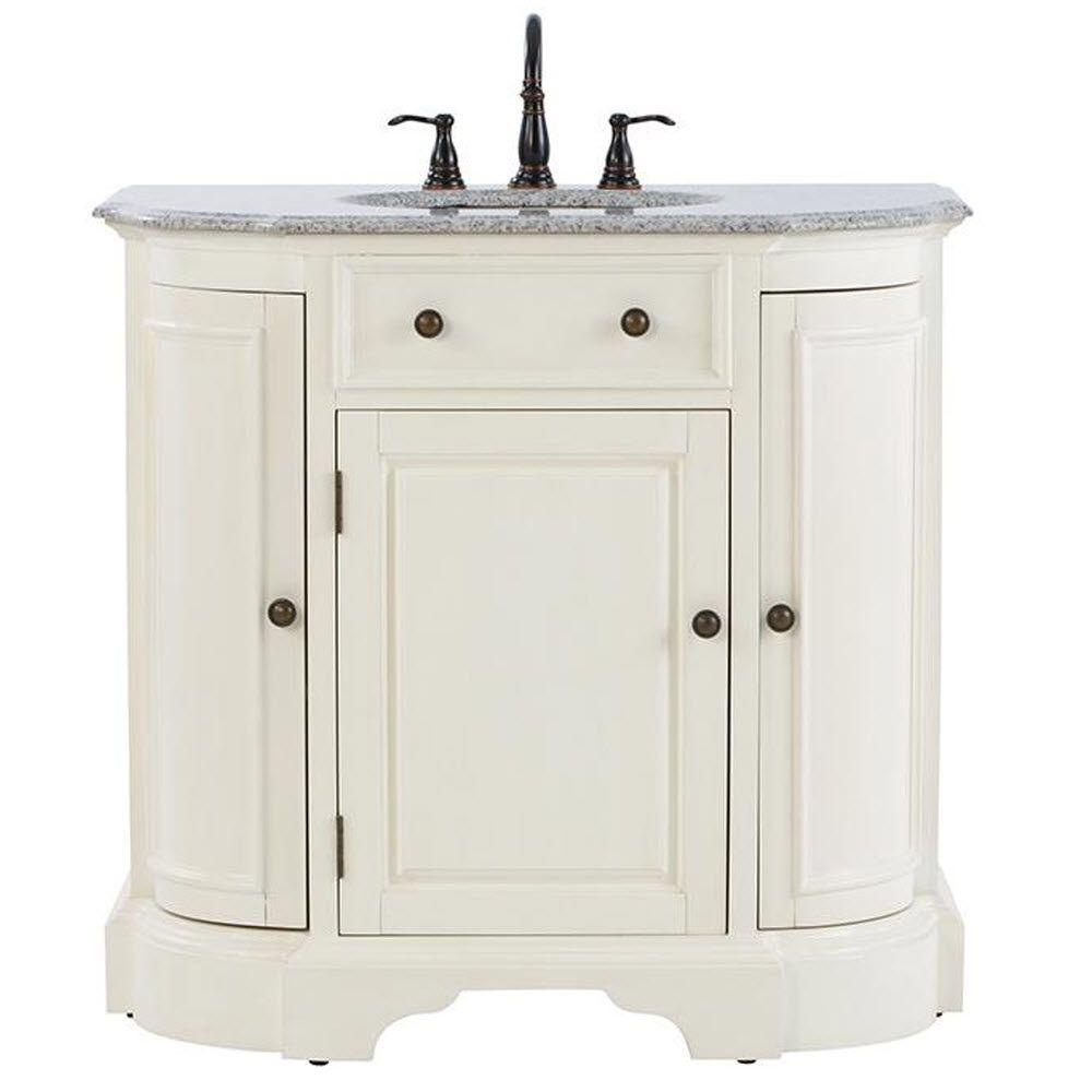 36 Inch Vanities Granite Bathroom Bath The Home Depot Davenport 37 In Vanity Ivory With Granite Top Grey And Under