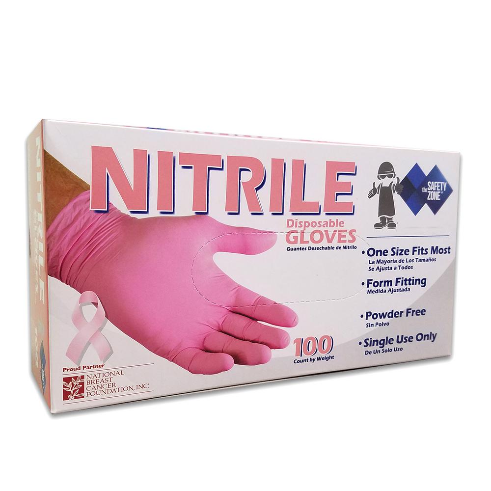 pink examination gloves